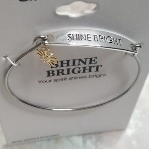 Unwritten Fine Silver Plated Shine Bright Silver Bracelet